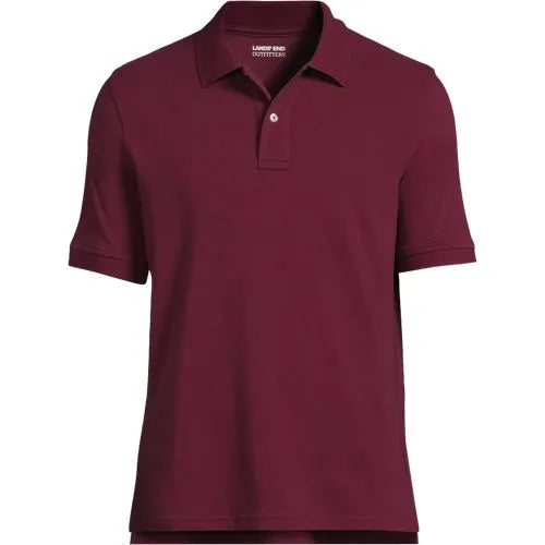 School Uniform Men's Banded Short Sleeve Mesh Polo