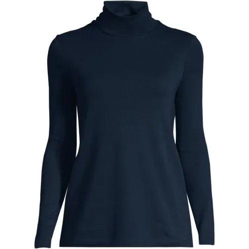 Women's Supima Cotton Fitted Long Sleeve Turtleneck