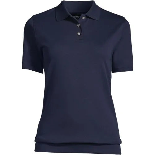 Women's Short Sleeve Banded Bottom Polo Shirt
