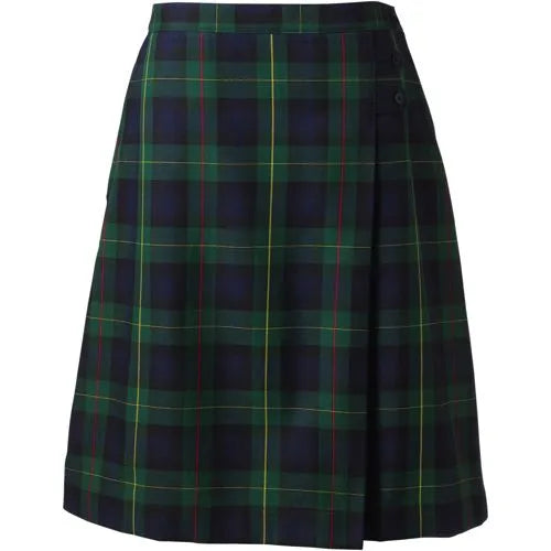 Women's Plaid A-line Skirt Below the Knee