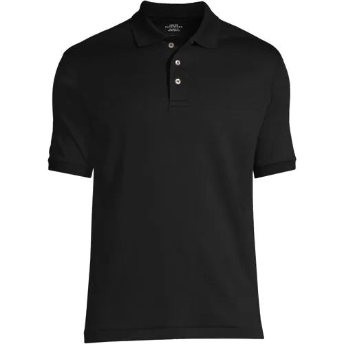 School Uniform Men's Short Sleeve Tailored Fit Banded Pima Polo Shirt