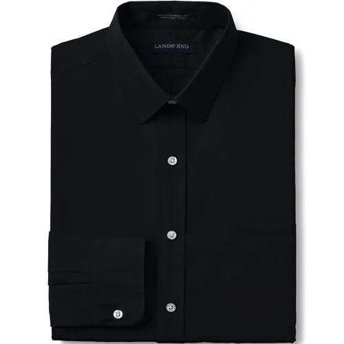School Uniform Men's Slim Fit Long Sleeve Straight Collar Broadcloth Dress Shirt