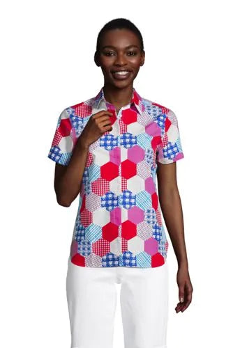 Women's No Iron Supima Cotton Short Sleeve Shirt