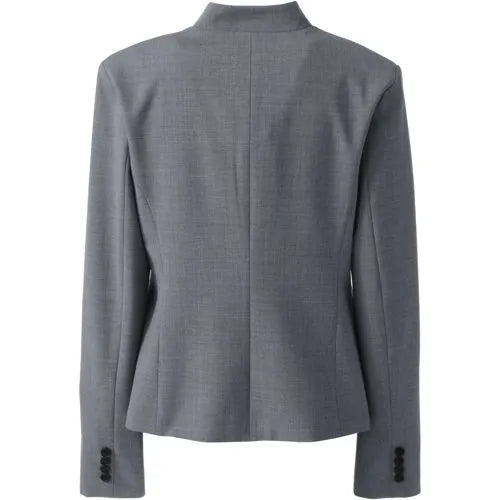 Women's Washable Wool Collarless Blazer