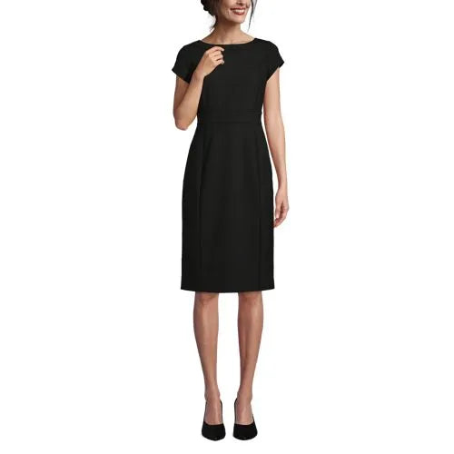 Women's Washable Wool Piped Sheath Dress