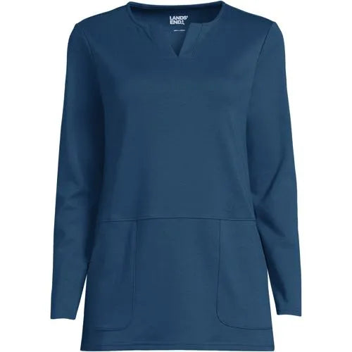 Women's Cotton Polyester Long Sleeve Tunic with Pockets
