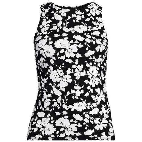 Women's Plus Size High Neck UPF 50 Sun Protection Modest Tankini Swimsuit Top