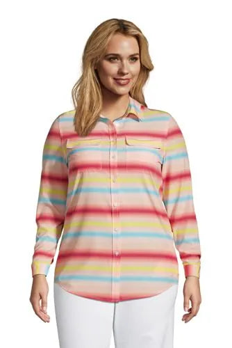 Women's Plus Size 365 Long Sleeve Tunic Top