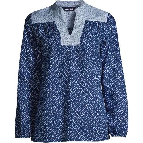 Women's Cotton Poplin Peasant Shirt