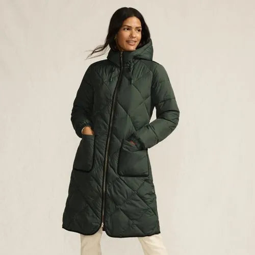 Women's FeatherFree Insulated Diamond Quilted Maxi Coat