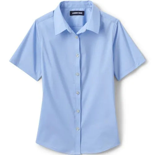 School Uniform Girls No Gape Short Sleeve Stretch Shirt