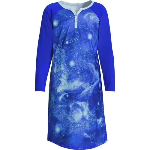 Girls Long Sleeve Jersey Nightgown