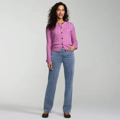 Women's Starfish High Rise Knit Denim Straight Jeans