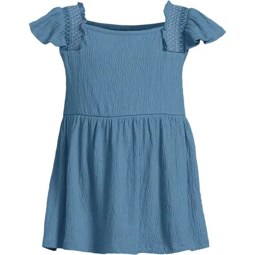 Girls Smocked Flutter Sleeve Gauze Tank Top