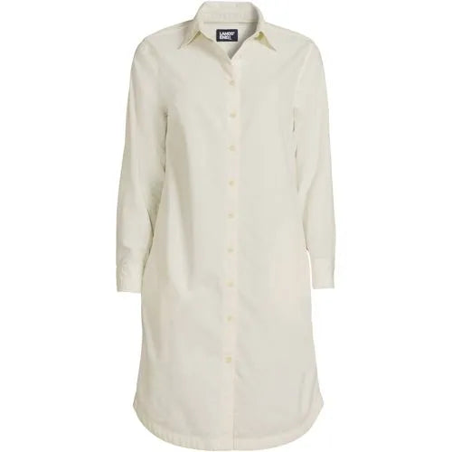Women's Plus Size Pinwale Cord Button Front Dress