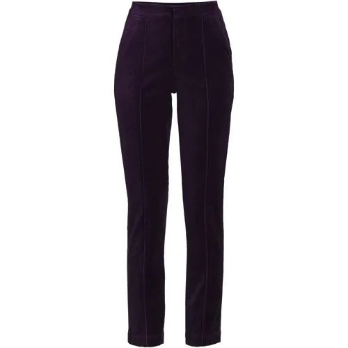 Women's Velvet High Rise Pintuck Pencil Ankle Pants