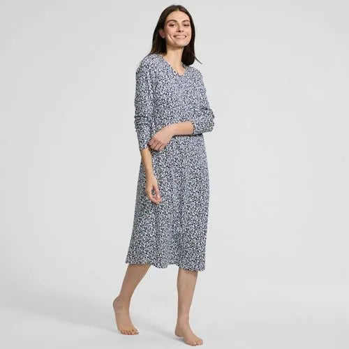Women's Cotton Long Sleeve Midcalf Nightgown