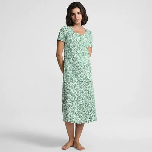 Women's Cotton Short Sleeve Midcalf Nightgown