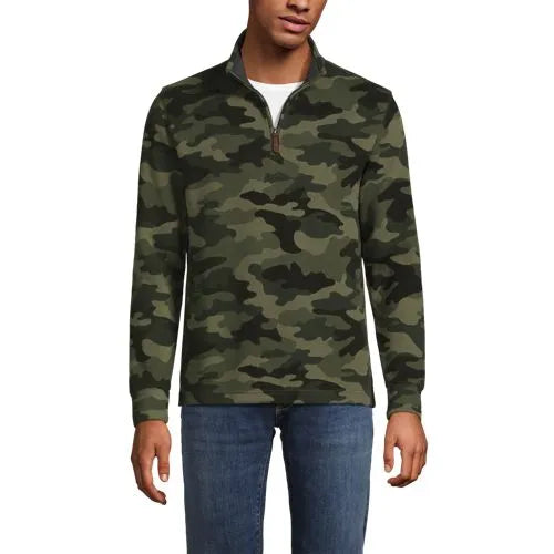 Men's Bedford Rib Casual Quarter Zip Pullover Sweater