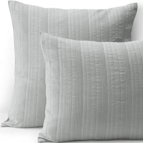 Cotton Textured Stripe Bed Pillow Sham
