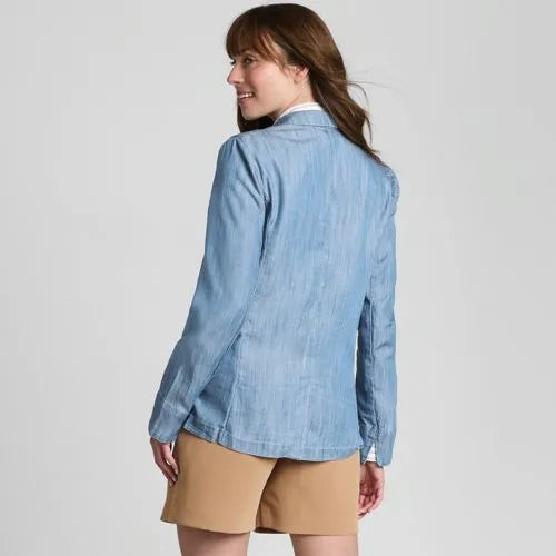 Women's Indigo TENCEL™ Fiber Relaxed Blazer