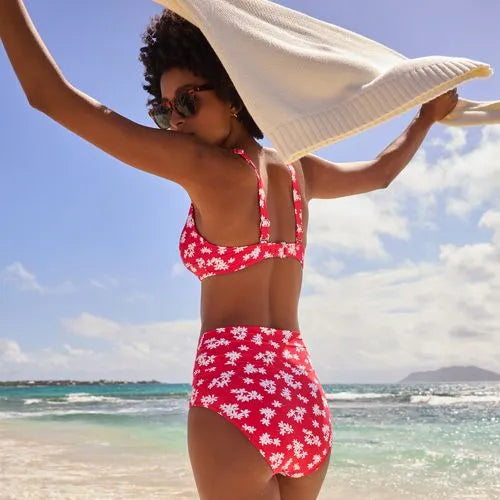 Women's Chlorine Resistant Pinchless High Waisted Bikini Bottoms