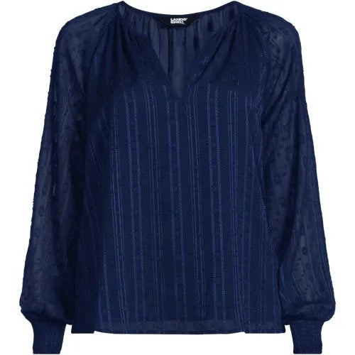 Women's Clip Dot Chiffon Blouse