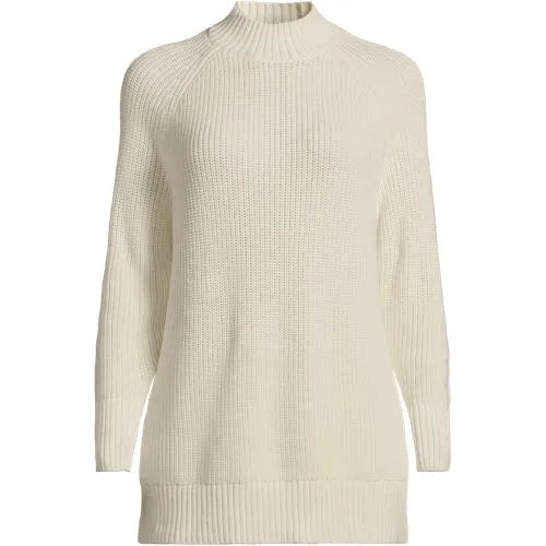 Women's Drifter Shaker Easy Fit Mock Neck Tunic Sweater