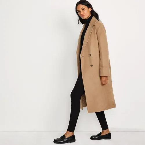 Women's Insulated Double Breasted Wool Coat
