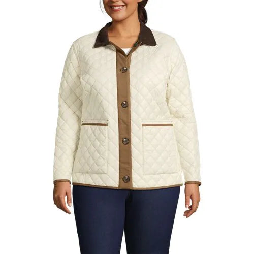 Women's Plus Size Reversible Barn Quilted Insulated Jacket