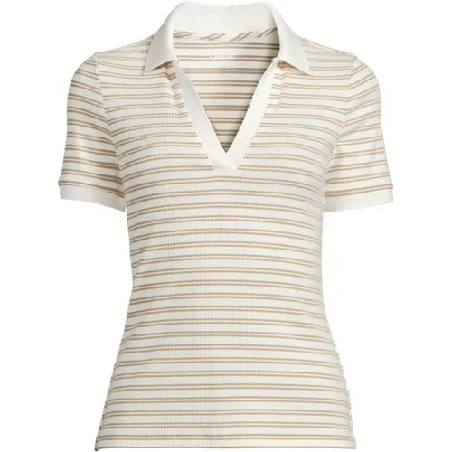 Women's Wide Rib Polo Shirt