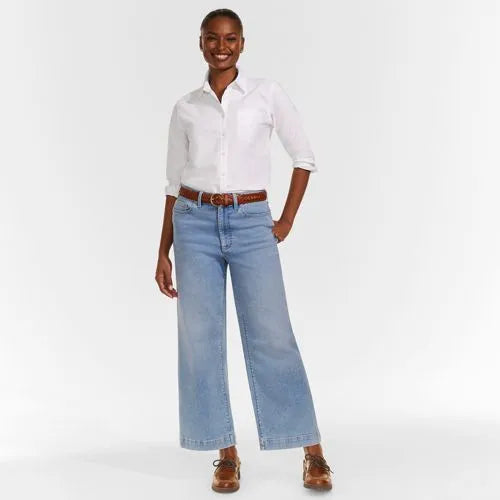 Women's Recover Denim High Rise Wide Leg Crop Jeans