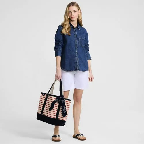 Women's Soft Denim Twill Button Front Shirt