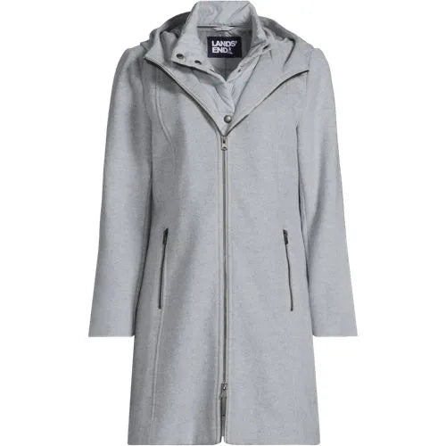 Women's Wool Coat with Removable Dickey