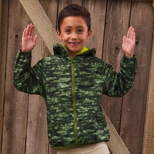 Kids Waterproof Hooded Packable Rain Jacket