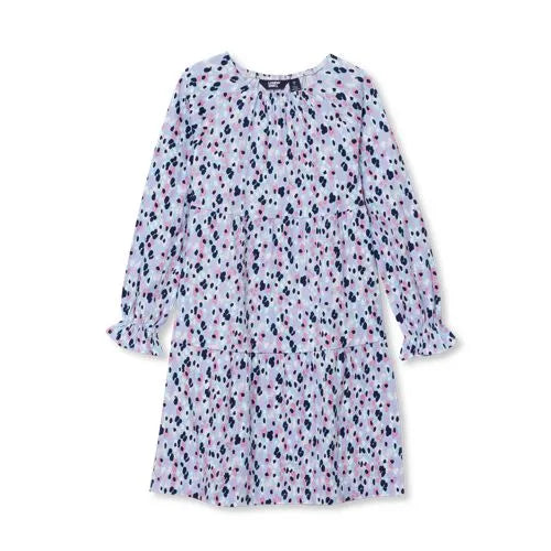 Girls Long Sleeve Tiered Knit Dress