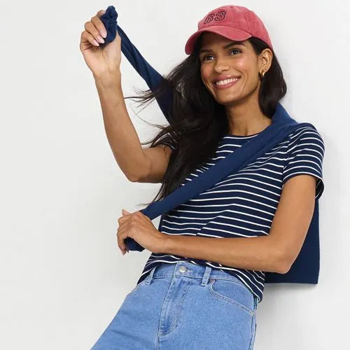 Women's Drapey Rib Fitted Short Sleeve T-Shirt