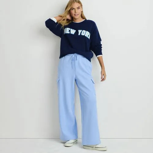 Women's Serious Sweats High Rise Wide Leg Cargo Pant - Set Bottom