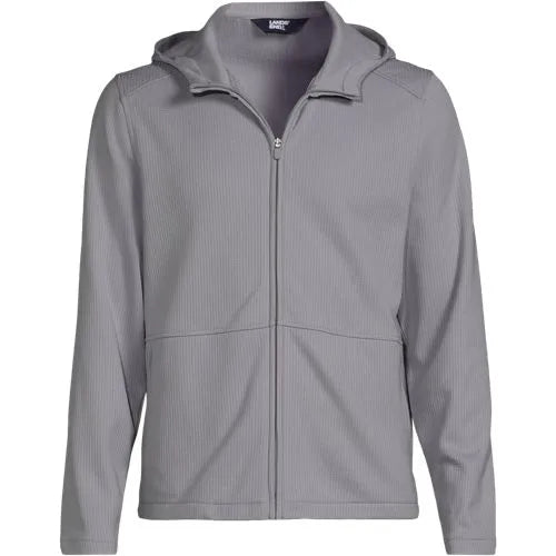 School Uniform Unisex Grid Tech Hooded Zip Front Jacket
