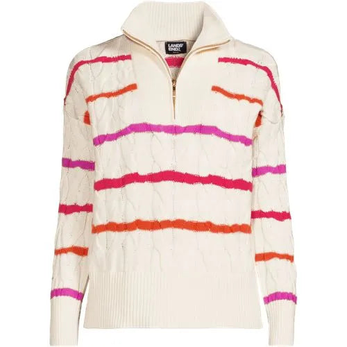 Women's Drifter Cable Quarter Zip Sweater