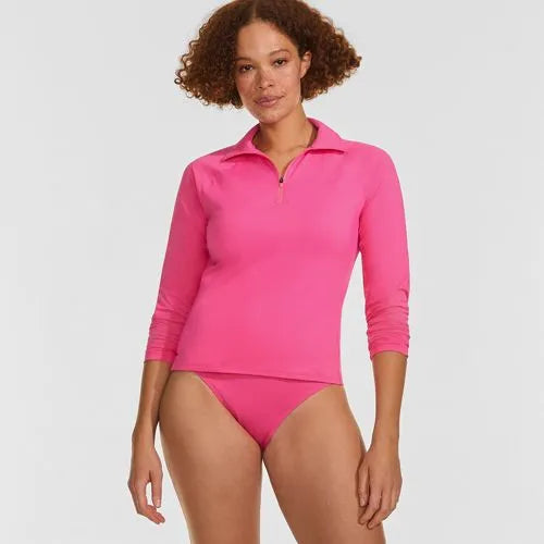 Women's SunShade UPF 50 Quarter Zip Rash Guard