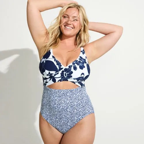 Women's Wrap Monokini High Leg One Piece Swimsuit