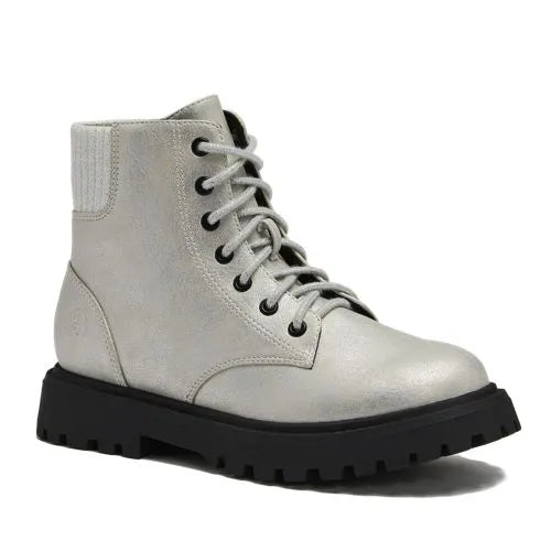 Girls Zip Up Lugged Boots