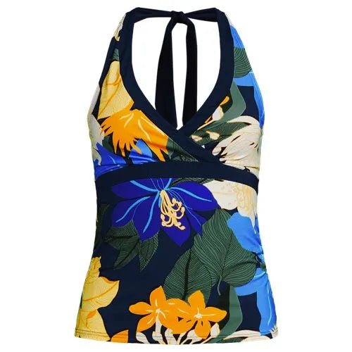 Women's V-neck Halter Tankini Top