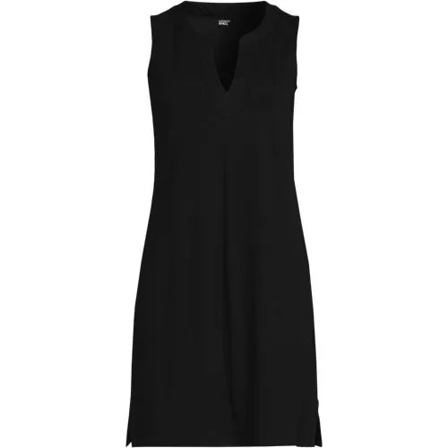 Women's Cotton Jersey Notch Neck Dress