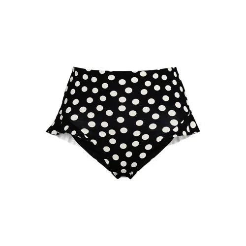 Women's Plus Size Ruffle High Waisted High Leg Bikini Bottoms