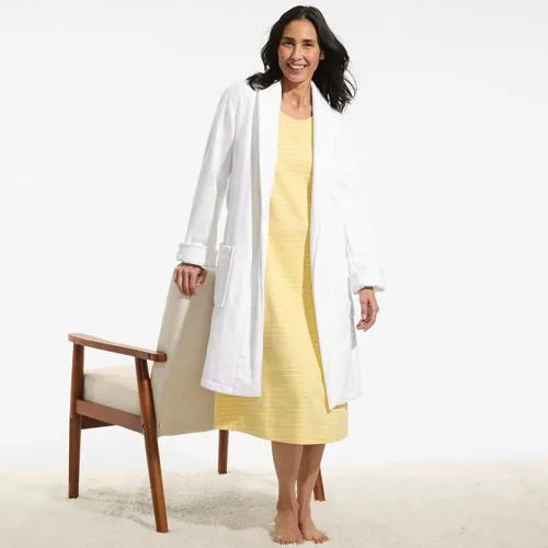 Women's Cotton Terry Knee Length Spa Bath Robe