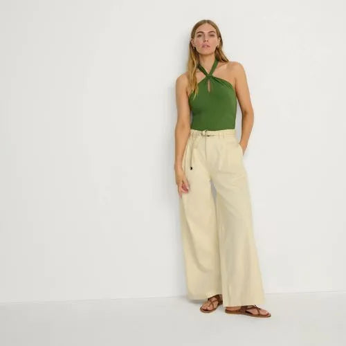 Women's Slender Twist Front Halter Top