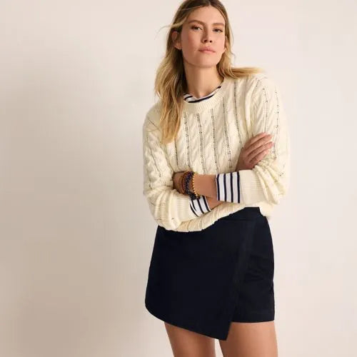 Women's Lightweight Denim Above the Knee Skort