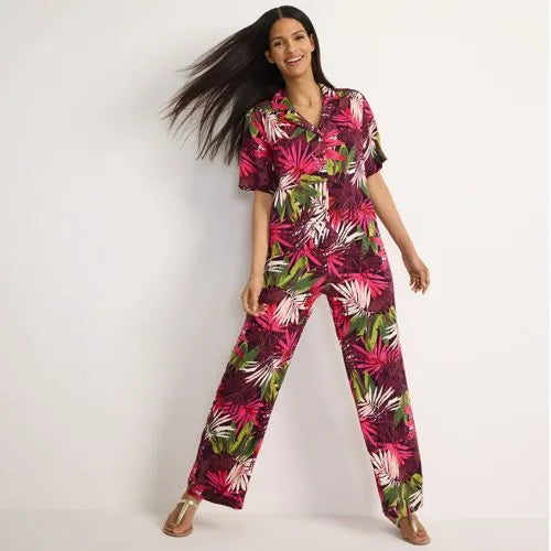 Women's Rayon High Rise Wide Leg Pants - Set Bottom
